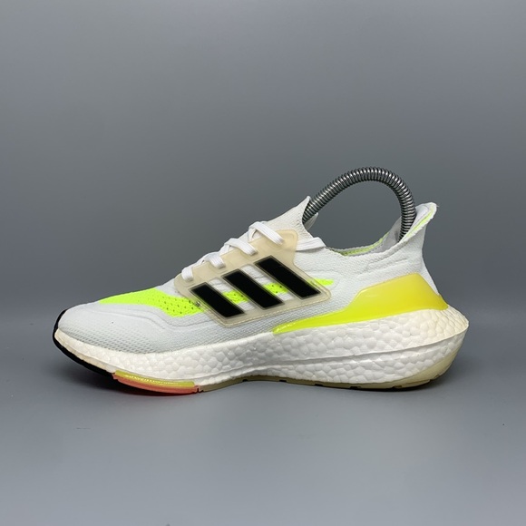 Adidas UltraBoost 21 White Solar Yellow FY0377 Men’s Sz US 4 / Women's Sz‎ 5 - Picture 7 of 10
